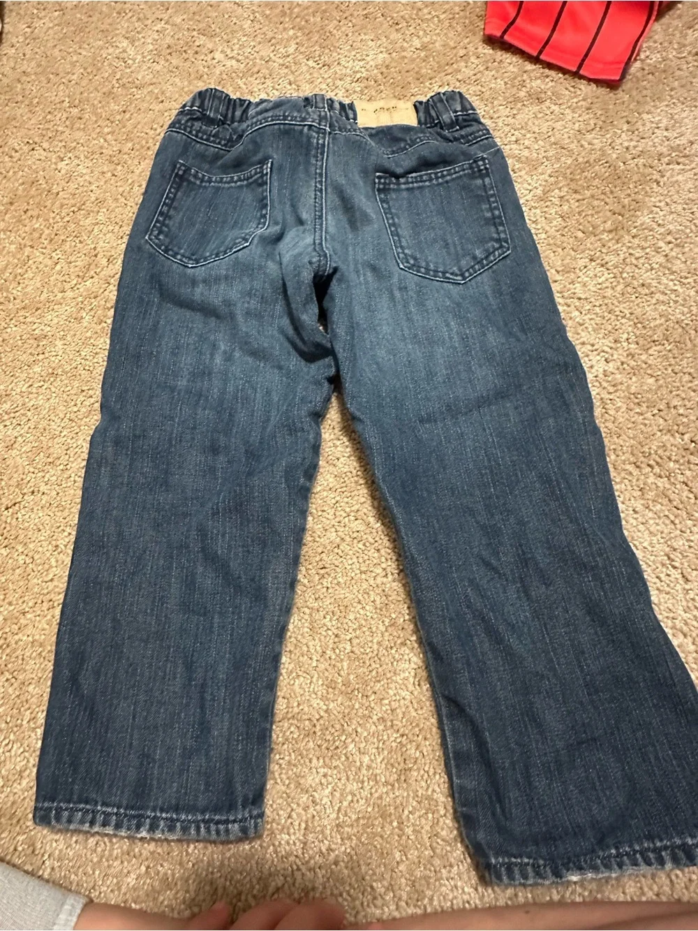 Burberry Blue Rolled-Cuff boys Jeans with Iconic Check Lining
